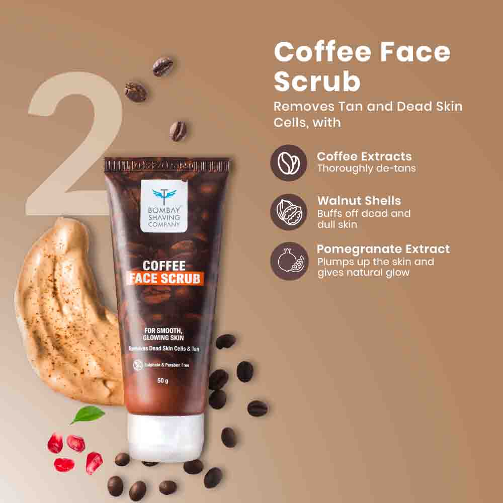 coffee face scrub - coffee face care kit