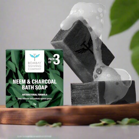 Neem & Charcoal Bath Soap (Pack of 3)